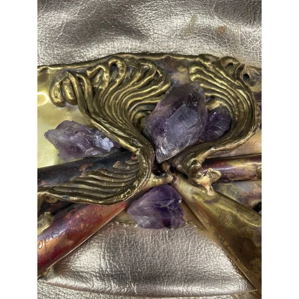Vintage Carvalhu‎ Copa Collection Gold Leather Shoulder Bag